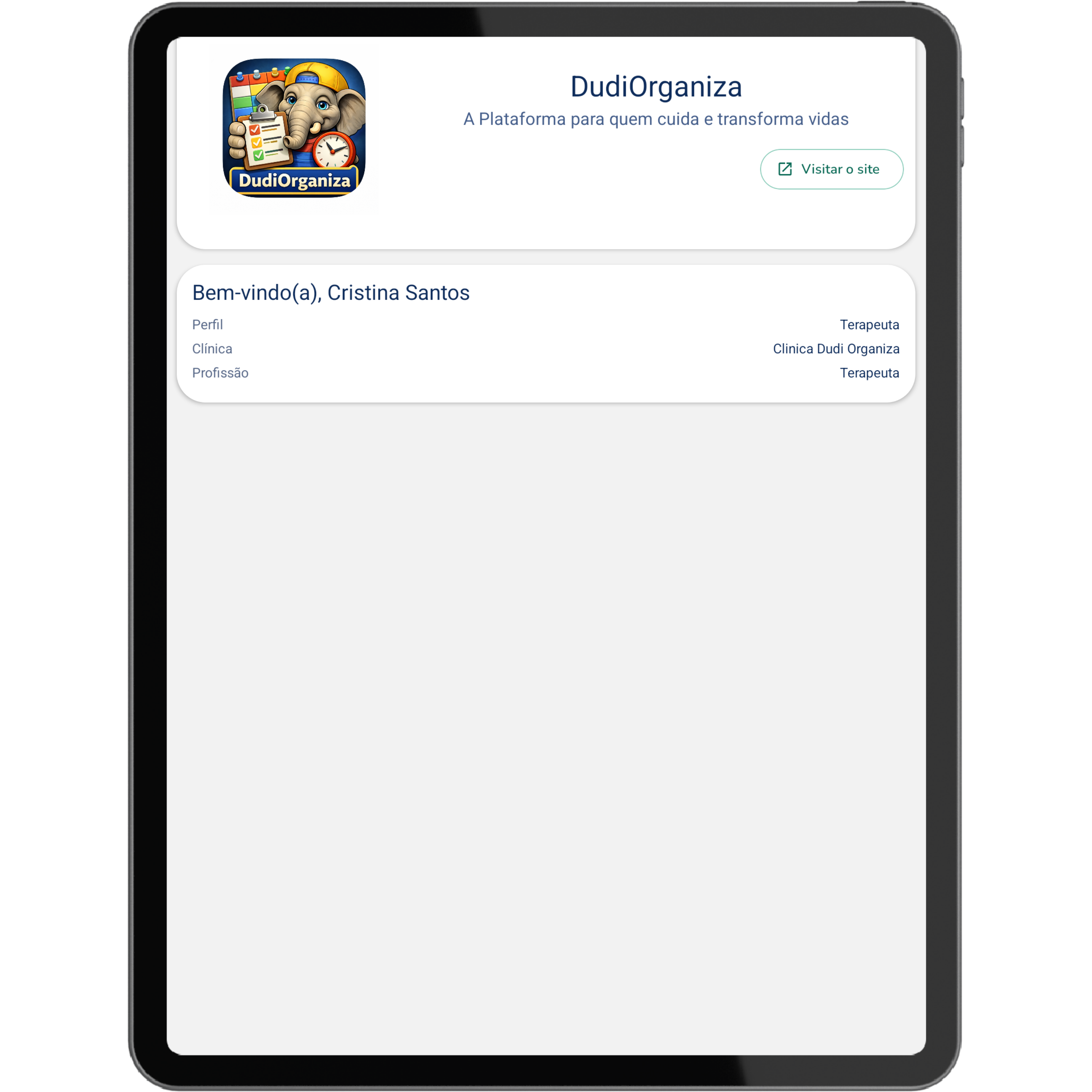 Tela do app Dudi em celular 5