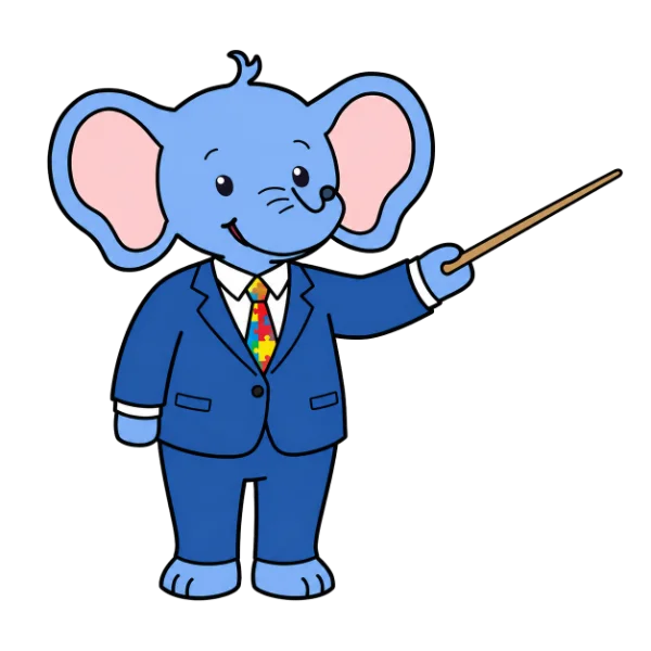 Mascote Dudi convidando para uma demonstração